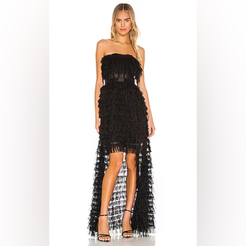 Bcbg black high low gown